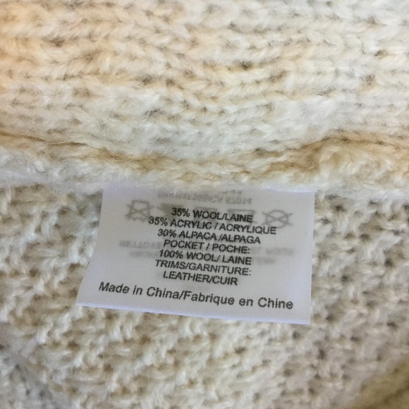 Tory Burch SZ L Ivory Buckle Cardigan Sweater - Picture 5 of 5